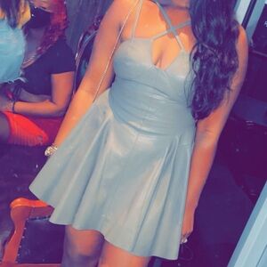 ASOS faux leather mini dress